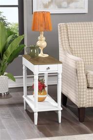 img 2 attached to 🪑 Convenience Concepts Chairside Table in Driftwood/White - 6053210DFTW