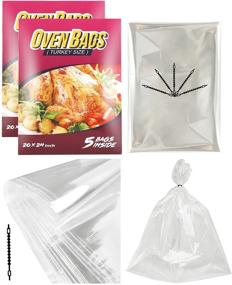 img 3 attached to 🔥 10 Counts Oven Bags Turkey Size - Large 20×24 Inch Cooking Roasting Bags for Safe Turkey, Meat, Fish, and Vegetables