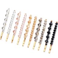 💎 wenida hair clips: 10 fashion crystal metal barrettes for women & girls - stylish hair pins for decorative hair styling logo