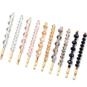 img 4 attached to 💎 Wenida Hair Clips: 10 Fashion Crystal Metal Barrettes for Women & Girls - Stylish Hair Pins for Decorative Hair Styling