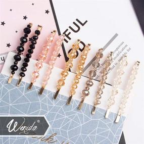 img 2 attached to 💎 Wenida Hair Clips: 10 Fashion Crystal Metal Barrettes for Women & Girls - Stylish Hair Pins for Decorative Hair Styling