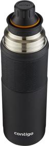 img 1 attached to Contigo 360° Pour Vacuum-Insulated Stainless Steel Thermal Bottle - 25 oz. - Painted Black: Sleek Design and Superior Temperature Retention