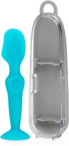 img 4 attached to 🧴 Dr. Talbot's Diaper Cream Soft Silicone Brush: Suction Base, Hygienic Case - Aqua, Mini Size