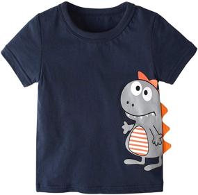 img 3 attached to Dark blue Sunshine Toddler T-Shirt Clothing Set for Boys