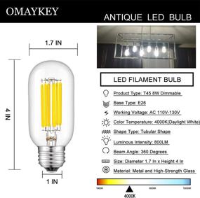 img 3 attached to 🔆 OMAYKEY Dimmable Daylight Equivalent T45X110Mm LED Bulb