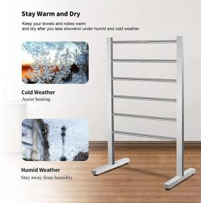 img 3 attached to 🔥 SHARNDY ETW78-1: Portable Electric Towel Warmer with 6 Bars for Home Bathroom - Stainless Steel Polish Chrome, 65W