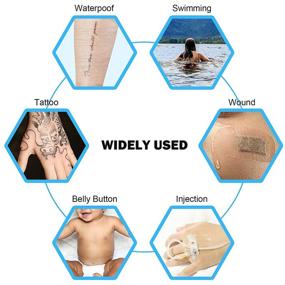 img 3 attached to 🌊 Iootmoy Tattoo Aftercare Bandage: Waterproof Transparent Tattoo Film for Skin Protection - 8 in x 40 in Roll