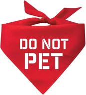 🐾 do not pet dog bandana in assorted colors логотип