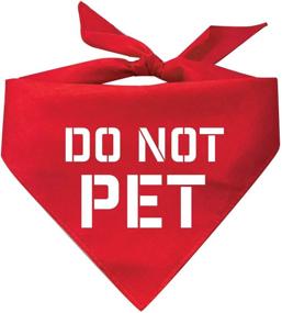 img 1 attached to 🐾 Do Not Pet Dog Bandana in Assorted Colors