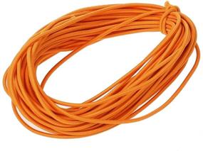 img 1 attached to 🌼 High-Quality 2mm Orange Heavy Round Elastic Cord - 10 Yards | Usew Elastic Cord