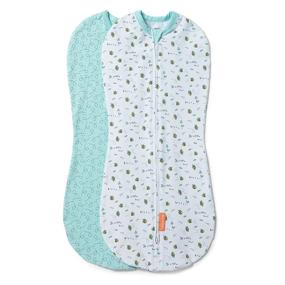 img 4 attached to 🐝 Organic SwaddleMe Pods - Small/Medium, 2 Pack, Little Bees, Ideal for 0-3 Month Infants