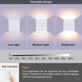 img 2 attached to 🔆 Lightess Dimmable Modern Wall Sconce, 10W Hardwired Up Down Wall Mount Lights, Indoor Mini Metal LED Wall Lamp for Living Room Bedroom Hallway Decor, Warm White, O1181TP