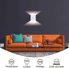 img 1 attached to 🔆 Lightess Dimmable Modern Wall Sconce, 10W Hardwired Up Down Wall Mount Lights, Indoor Mini Metal LED Wall Lamp for Living Room Bedroom Hallway Decor, Warm White, O1181TP