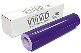 img 1 attached to 🟣 VViViD Фиолетовый Глянцевый Винил DECO65: Премиум Постоянный Клей для Cricut, Silhouette & Cameo (7 футов х 11,8 дюймов Рулон)