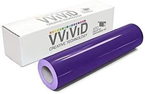 img 3 attached to 🟣 VViViD Фиолетовый Глянцевый Винил DECO65: Премиум Постоянный Клей для Cricut, Silhouette & Cameo (7 футов х 11,8 дюймов Рулон)