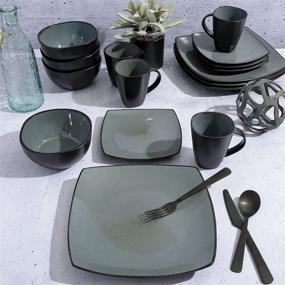 img 1 attached to 🍽️ Gibson Elite Reactive Stoneware Dinnerware - Optimal Food Service Equipment & Supplies