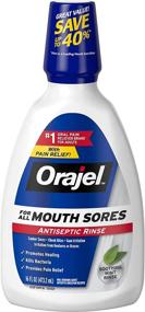 img 3 attached to Relieve Pain and Promote Healing with Orajel Antiseptic Mouth Sore Rinse 16 oz (Pack of 3)