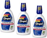 relieve pain and promote healing with orajel antiseptic mouth sore rinse 16 oz (pack of 3) logo