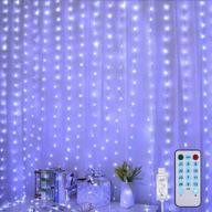 🦋 dienalls led fairy string curtain lights with remote – indie room decor for teenage girls bedroom aesthetic, indoor wall decorative twinkle lights for pretty purple butterfly softball room – white логотип