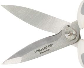 img 2 attached to ✂️ Fiskars Crafts Easy Action PowerCut Snips, 8-inch, White/Gray