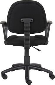 img 3 attached to 😊 Boss Office Products Perfect Posture Delux Fabric Task Chair with Loop Arms in Black, Low-Back (B317-BK): Experience Comfort and Support for Hours!