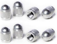 circuit performance vc4 series silver aluminum valve stem caps (8 pieces) logo