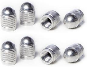 img 4 attached to Circuit Performance VC4 Series Silver Aluminum Valve Stem Caps (8 Pieces)