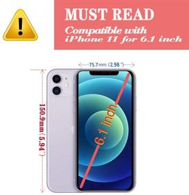 img 3 attached to 📱 ZVE Чехол с карманом для карт и мультитулом для iPhone 11 с молнией - коричневый, защитный кожаный чехол на 6,1 дюйма