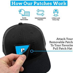 img 3 attached to 🧢 Pull Patch Tactical Hat - Genuine Snapback Flat Bill Trucker Cap with 2x3 Loop Surface for Attaching Morale Hook Patches