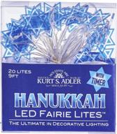 ✡️ 20-star battery-operated star of david fairy light set by kurt adler logo