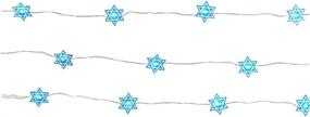 img 1 attached to ✡️ 20-Star Battery-Operated Star of David Fairy Light Set by Kurt Adler