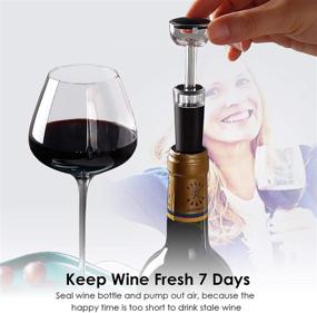 img 3 attached to 🍷 2021 Wine Stoppers Vacuum - Premium Wine Preserver Stopper with Air Pump - Rubber Stoppers for Red Wine Bottle - Wine Saver Corks for Wine Gifts