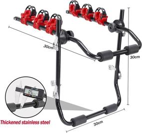 img 3 attached to 🚴 Ultrawall Trunk Bike Rack Car Carrier: Securely Transport 3 Bikes on SUVs, Sedans, Hatchbacks, and Minivans