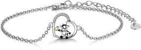 img 4 attached to 🌼 925 Sterling Silver Evil Eye/Infinity/Sunflower Bracelet with Cubic Zirconia for Girls and Women - Stylish Summer Jewelry