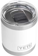 🏔️ yeti rambler 10 oz lowball, stainless steel, vacuum insulated with magslider lid, in white логотип