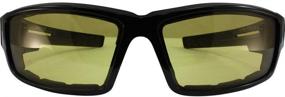 img 1 attached to 🕶️ Global Vision Sly Padded Motorcycle Sunglasses - 3 Pair Set: Black Frames, Clear, Smoke & Yellow Lenses