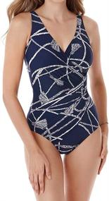 img 3 attached to Miraclesuit Miracle Oceanus Surplice Swimsuit - Women's Swimwear & Beach Cover-Ups