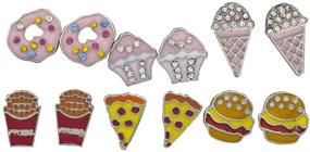 img 2 attached to 🍩 Lux Accessories Novelty Desserts Earrings for Girls' Jewelry Collection