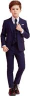 👔 flyme toddler kids boys' clothing: suits & sport coats two piece set logo