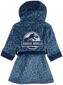 img 1 attached to 🦖 Jurassic World Dinosaur Boys Blue Raptor Fleece Robe: Roaring Style for Little Explorers!