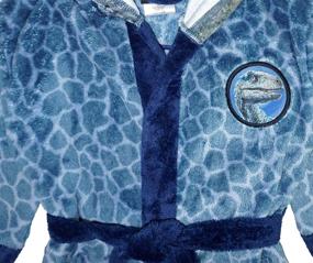 img 2 attached to 🦖 Jurassic World Dinosaur Boys Blue Raptor Fleece Robe: Roaring Style for Little Explorers!