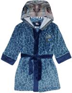 🦖 jurassic world dinosaur boys blue raptor fleece robe: roaring style for little explorers! logo