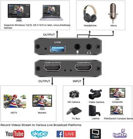 img 3 attached to 🎮 LAVKOW Capture Card: High-Quality HDMI Video Game Recorder for Streaming, Video Conference, and More - Compatible with PS4/PS5/Nintendo Switch/OBS/YouTube/DSLR