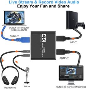 img 1 attached to 🎮 LAVKOW Capture Card: High-Quality HDMI Video Game Recorder for Streaming, Video Conference, and More - Compatible with PS4/PS5/Nintendo Switch/OBS/YouTube/DSLR