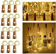 ecloud shop wine bottle lights with cork - 6.5ft 20 🍾 led string lights for christmas party, wedding, halloween decor (pack of 12) логотип