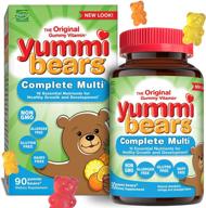 жевательные витамины и минералы yummi bears complete для детей, в упаковке 90 штук (1 штука) логотип