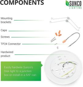 img 1 attached to Dimmable Daylight Downlight от Sunco Lighting для промышленного освещения электрических компонентов.