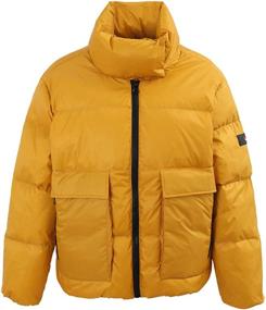 img 4 attached to M2C Womens Winter Collar Puffer Women's Clothing