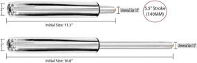 img 3 attached to Stroke 5.5'' Gas Lift Cylinder Replacement: Heavy Duty Steel Case, Universal Size Height Extension for Office Stool Chair – Pneumatic Chair Part