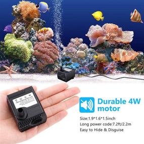 img 1 attached to 💦 CWKJ Fountain Pump: Powerful 80GPH Submersible Water Pump with 3 Nozzles for Aquarium, Pond, Fish Tank, and More